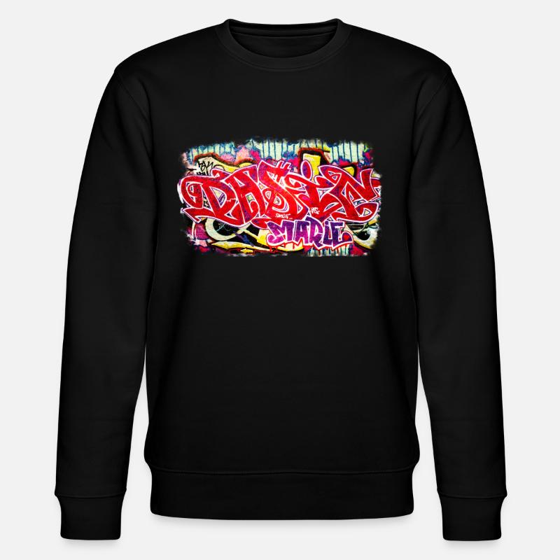 Berliner Mauer Graffiti Schrift - Stanley/Stella Unisex Bio-Sweatshirt CHANGER  - Schwarz