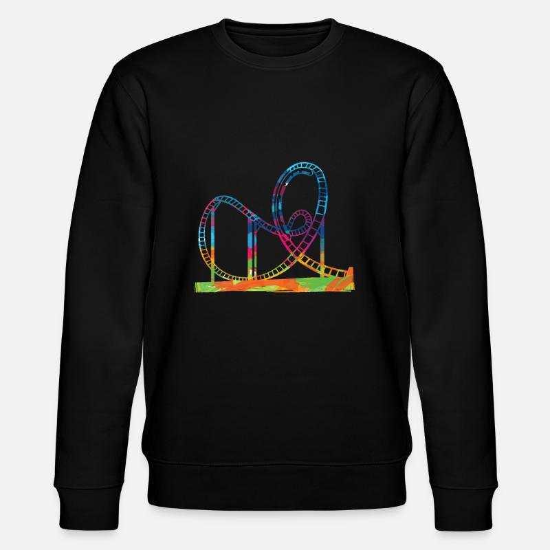 Achterbahn Geschenkidee Freizeitparks Schausteller - Stanley/Stella Unisex Bio-Sweatshirt CHANGER  - Schwarz