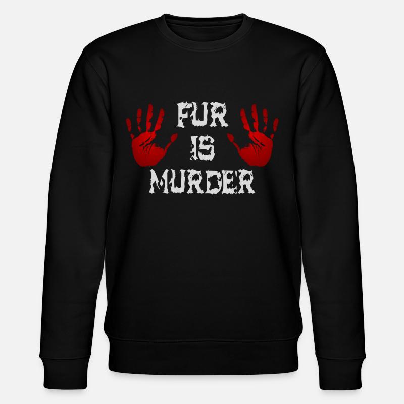 Fur is murder - Stanley/Stella CHANGER Unisex Organic Sweatshirt - black