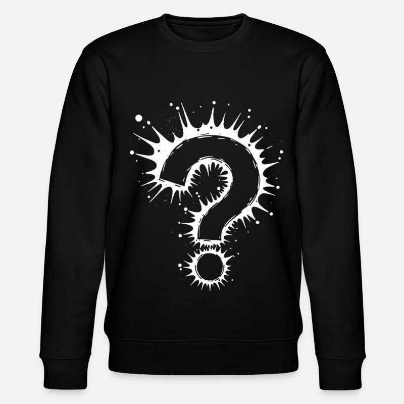 What Question Mark Splash - Stanley/Stella CHANGER Unisex Organic Sweatshirt - black