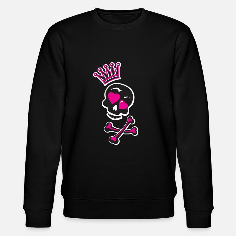 Crâne avec couronne - Sweat bio CHANGER Stanley/Stella Unisexe - noir