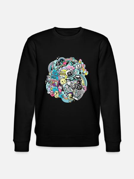 Graffiti city - Stanley/Stella CHANGER Unisex Organic Sweatshirt - black