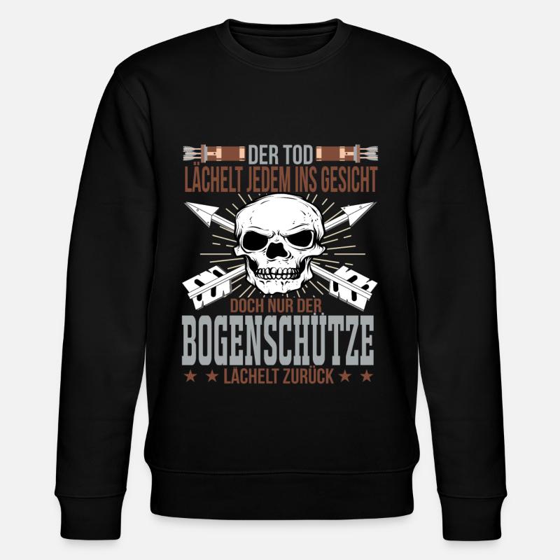 Bogenschiessen - Stanley/Stella Unisex Bio-Sweatshirt CHANGER  - Schwarz