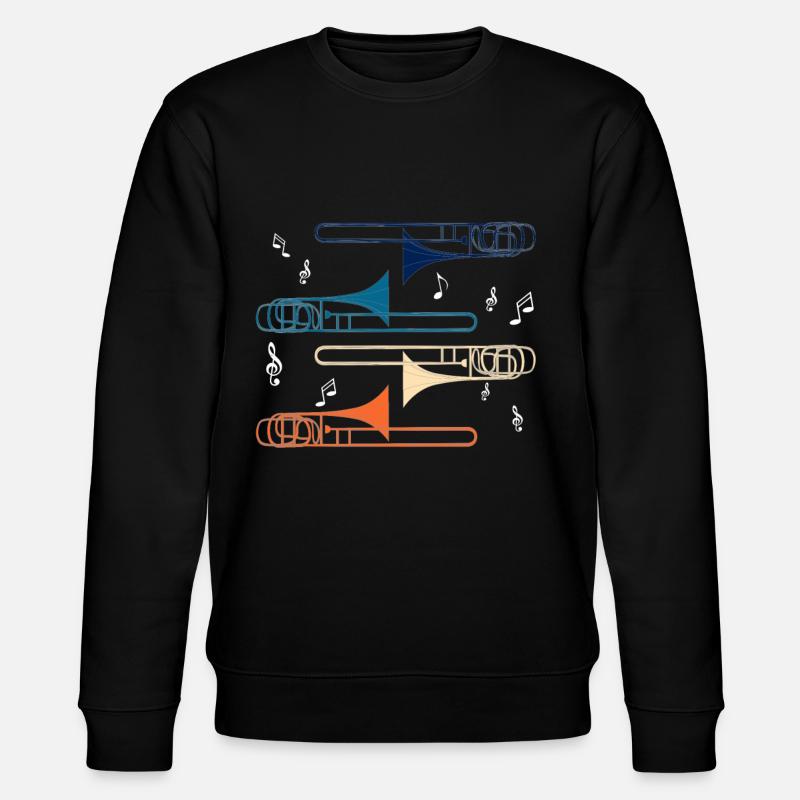 Trombone trombone musique folk cadeau - Sweat bio CHANGER Stanley/Stella Unisexe - noir