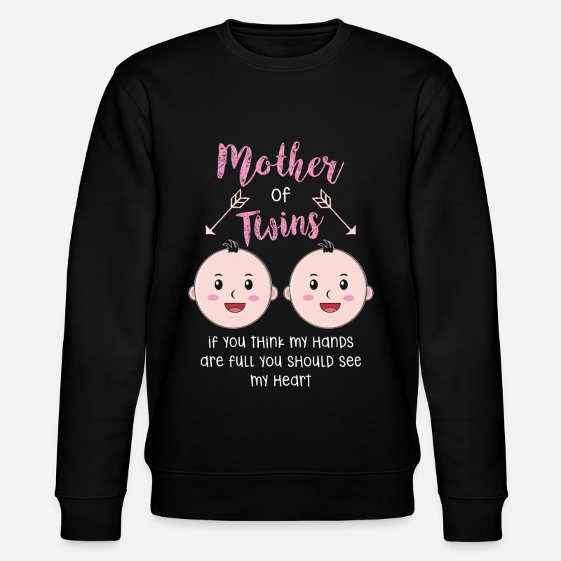 Zwillinge - Stanley/Stella Unisex Bio-Sweatshirt CHANGER  - Schwarz
