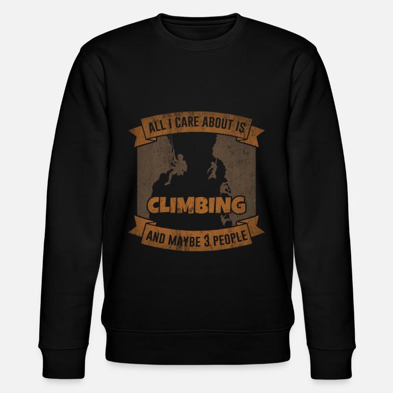 Felsklettern Boulder Klettern Bergsteigen Geschenk - Stanley/Stella Unisex Bio-Sweatshirt CHANGER  - Schwarz