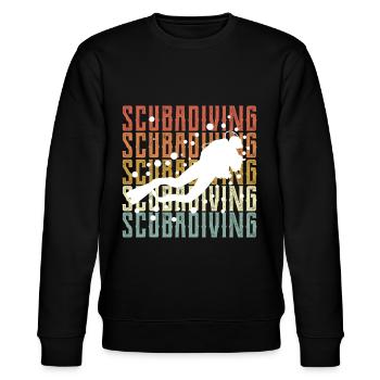 Scuba diving - Stanley/Stella CHANGER Unisex Organic Sweatshirt - black - Front - Nik (191cm) & Marisol (170cm)