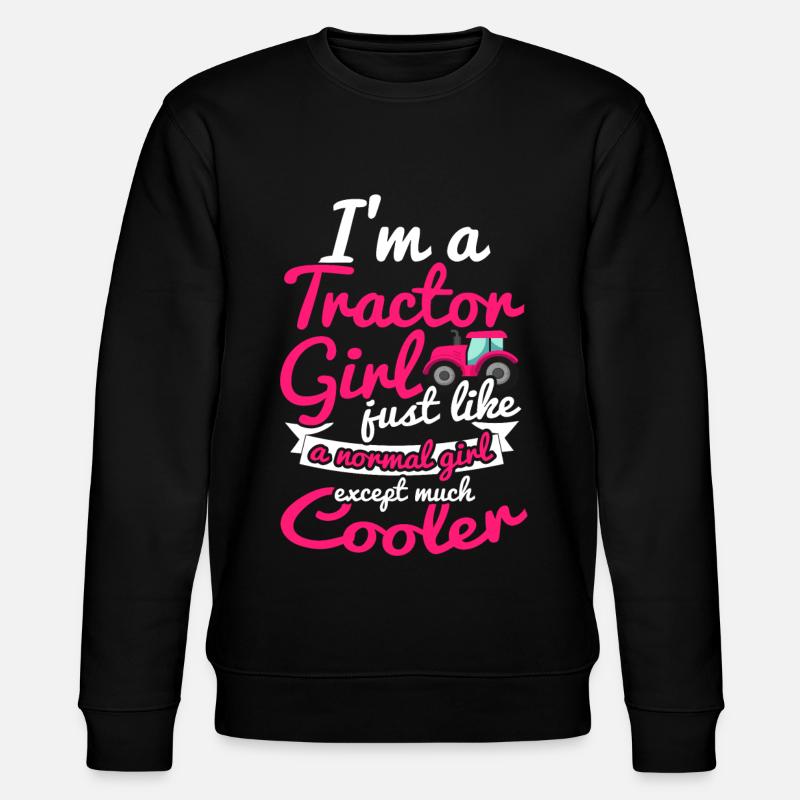 Traktor mädchen - Stanley/Stella Unisex Bio-Sweatshirt CHANGER  - Schwarz