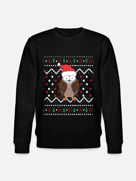 Eule Ugly Christmas - Stanley/Stella Unisex Bio-Sweatshirt CHANGER  - Schwarz
