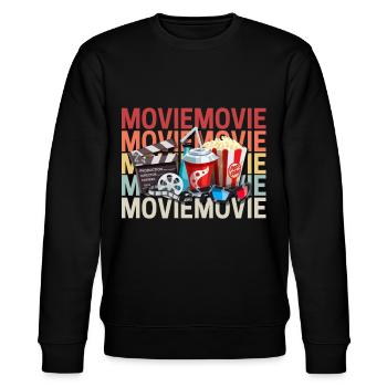 Movie - Stanley/Stella CHANGER Unisex Organic Sweatshirt - black - Front - Nik (191cm) & Marisol (170cm)