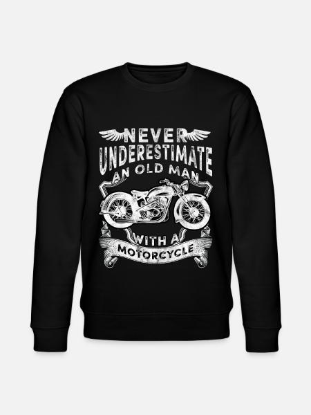 Gepensioneerde motorfiets opa motorfiets motor MC kap - Stanley/Stella Uniseks bio-sweatshirt CHANGER  - zwart