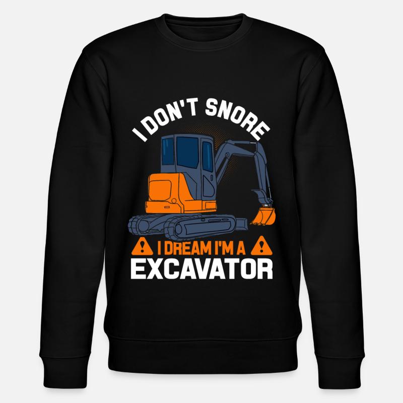 Construction de routes d'excavatrice - Sweat bio CHANGER Stanley/Stella Unisexe - noir