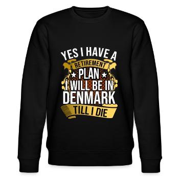 Denmark - Stanley/Stella CHANGER Unisex Organic Sweatshirt - black - Front - Nik (191cm) & Marisol (170cm)