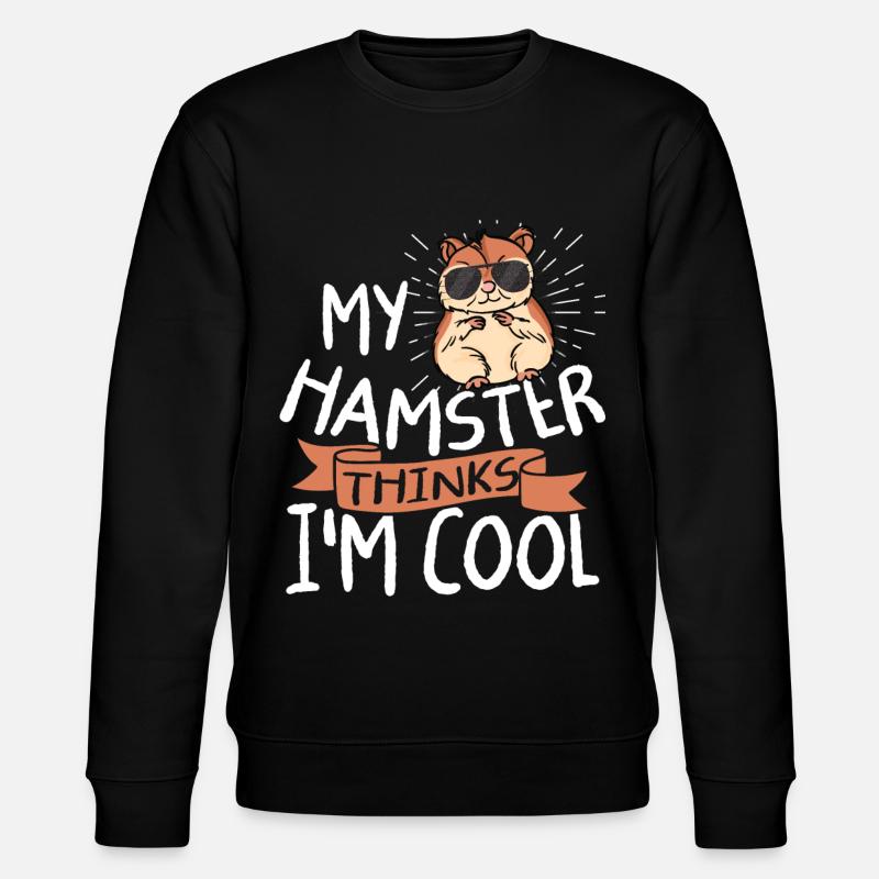 Hamster Nagetier - Stanley/Stella Unisex Bio-Sweatshirt CHANGER  - Schwarz