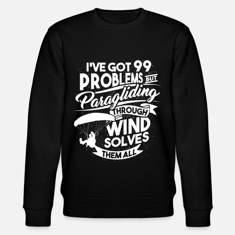 Parapente Passe-temps Amour - Sweat bio CHANGER Stanley/Stella Unisexe - noir