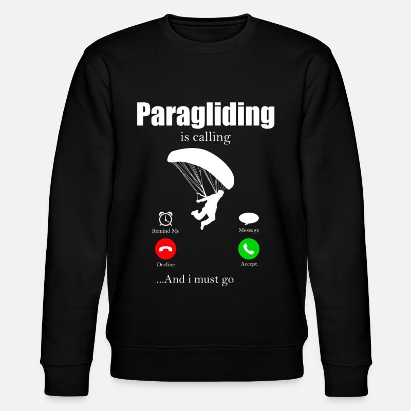 Paragliding Fallschirm Gleitschirmfliegen Skydive - Stanley/Stella CHANGER Unisex Organic Sweatshirt - black
