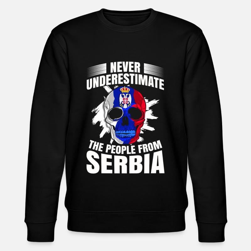 Serbien - Stanley/Stella Unisex Bio-Sweatshirt CHANGER  - Schwarz