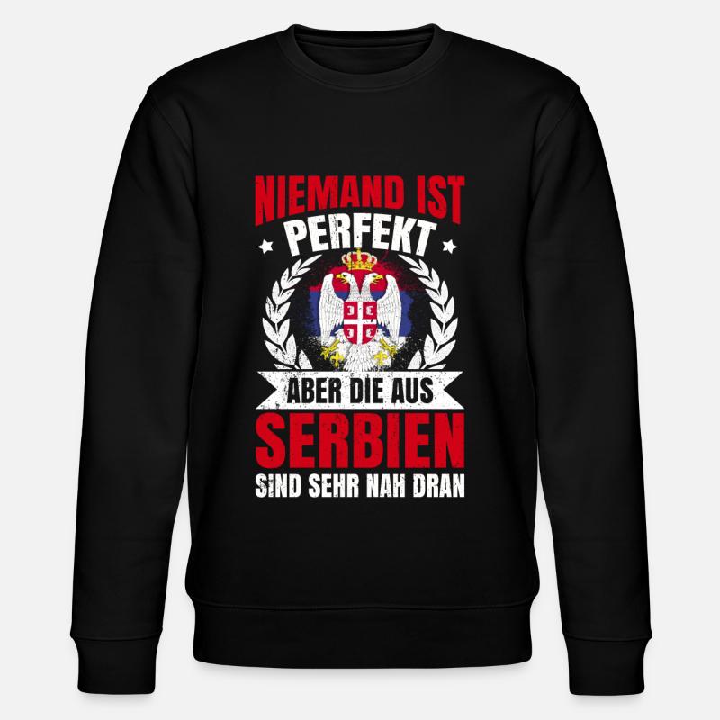 Serbien - Stanley/Stella Unisex Bio-Sweatshirt CHANGER  - Schwarz