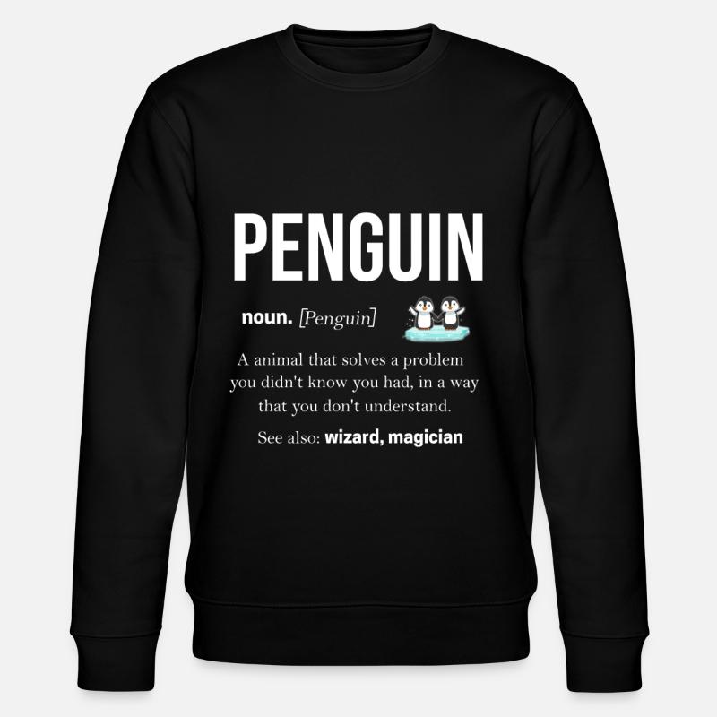 Pinguin - Stanley/Stella Unisex Bio-Sweatshirt CHANGER  - Schwarz