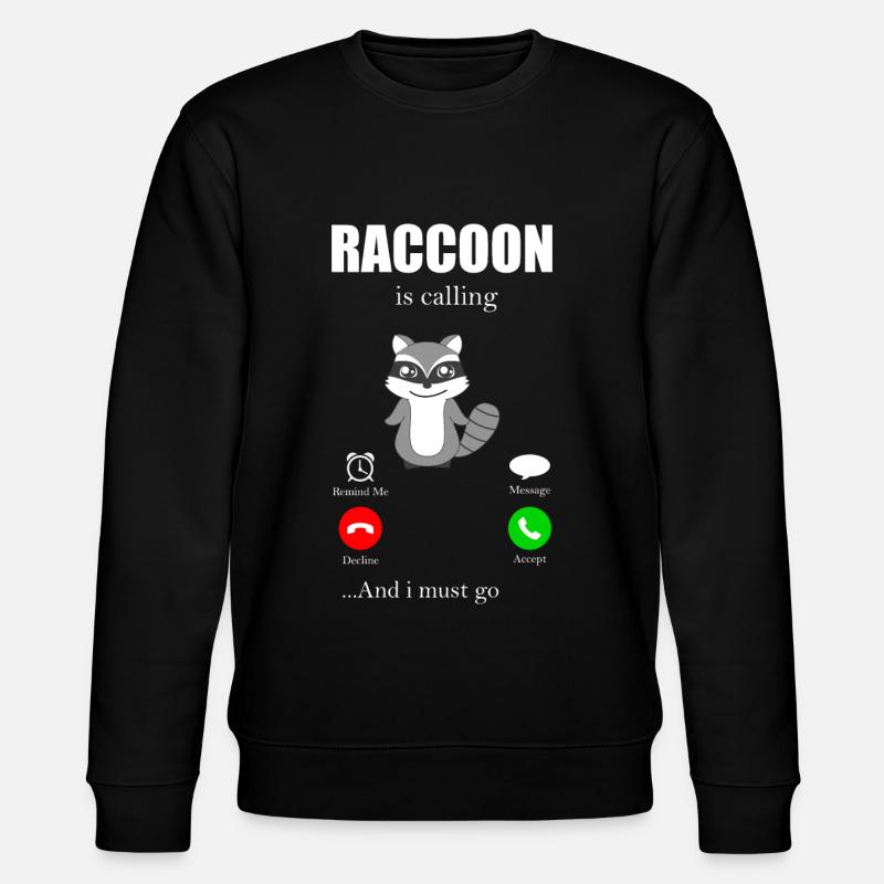 Waschbär - Stanley/Stella Unisex Bio-Sweatshirt CHANGER  - Schwarz