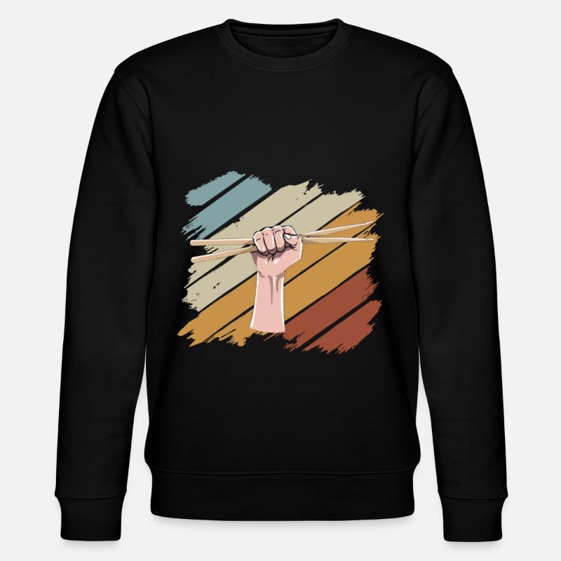 Schlagzeug - Stanley/Stella Unisex Bio-Sweatshirt CHANGER  - Schwarz