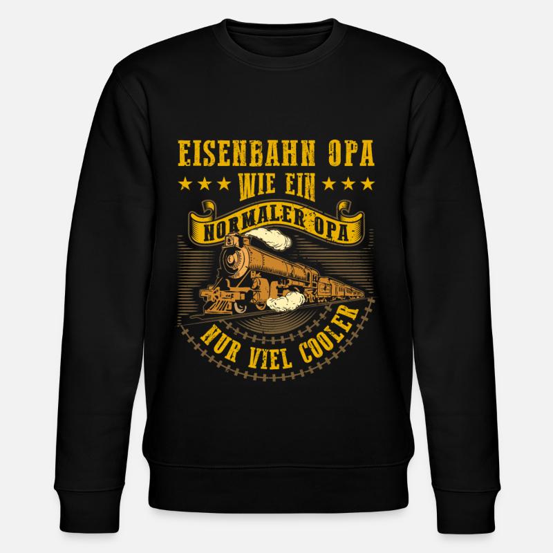 Eisenbahn - Stanley/Stella Unisex Bio-Sweatshirt CHANGER  - Schwarz