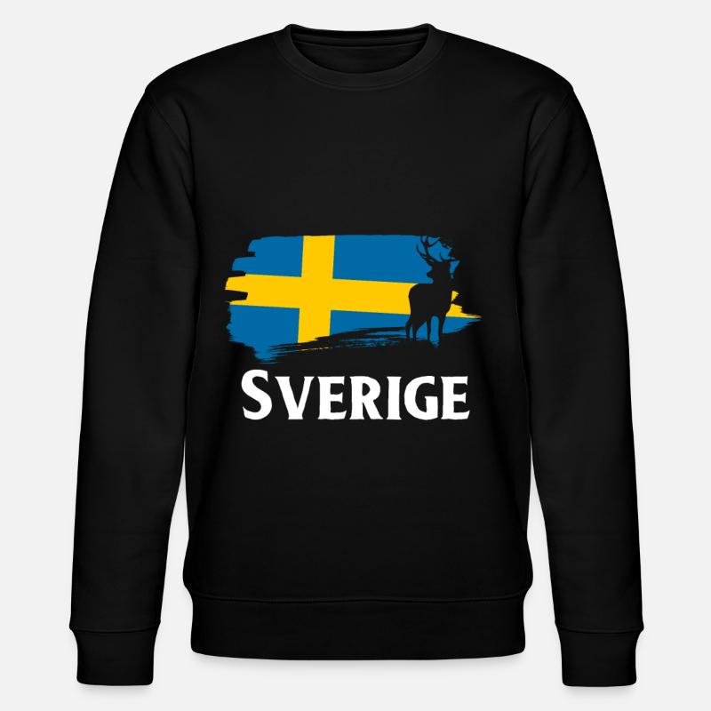 Schweden Sverige Elch - Stanley/Stella Unisex Bio-Sweatshirt CHANGER  - Schwarz