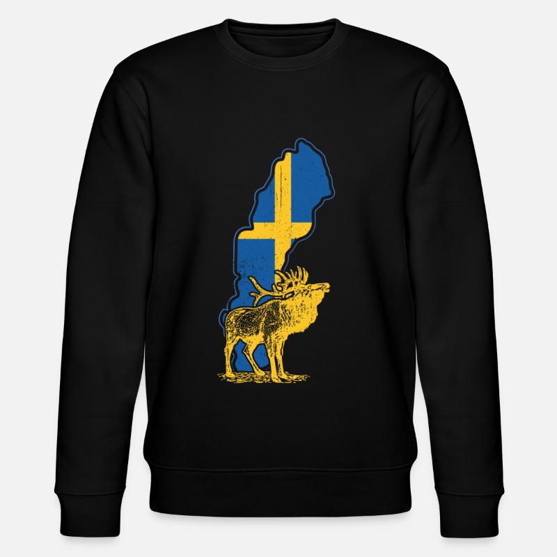 Schweden - Stanley/Stella Unisex Bio-Sweatshirt CHANGER  - Schwarz