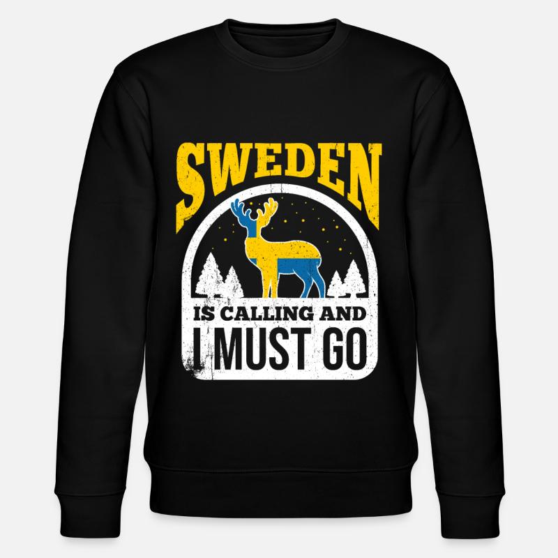 Schweden - Stanley/Stella Unisex Bio-Sweatshirt CHANGER - Schwarz