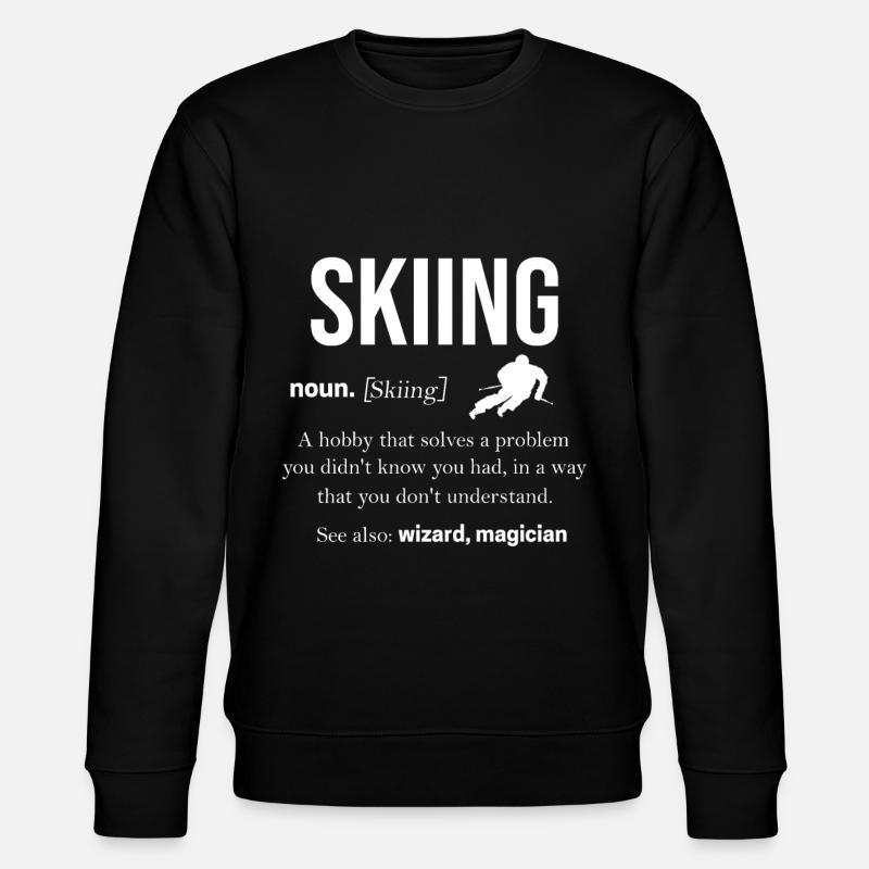 Skifahren - Stanley/Stella Unisex Bio-Sweatshirt CHANGER  - Schwarz