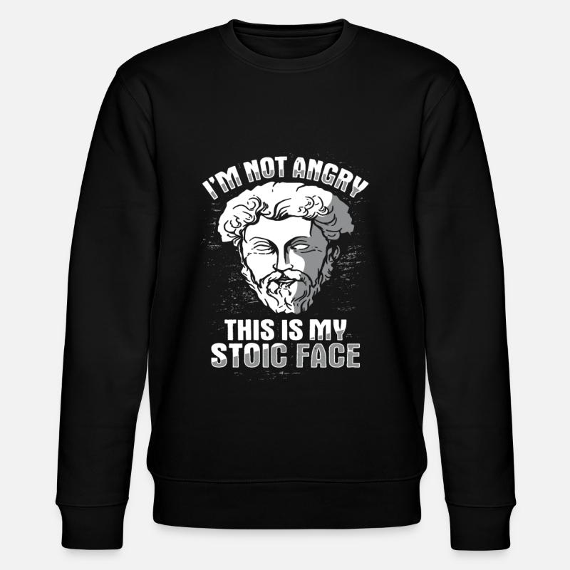 Stoischer Philosoph Marcus Aurelius Stoiker - Stanley/Stella Unisex Bio-Sweatshirt CHANGER  - Schwarz