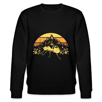 Ant - Stanley/Stella CHANGER Unisex Organic Sweatshirt - black - Front - Nik (191cm) & Marisol (170cm)