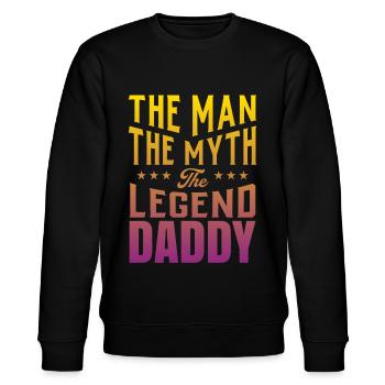 Father’s Day - Stanley/Stella CHANGER Unisex Organic Sweatshirt - black - Front - Nik (191cm) & Marisol (170cm)