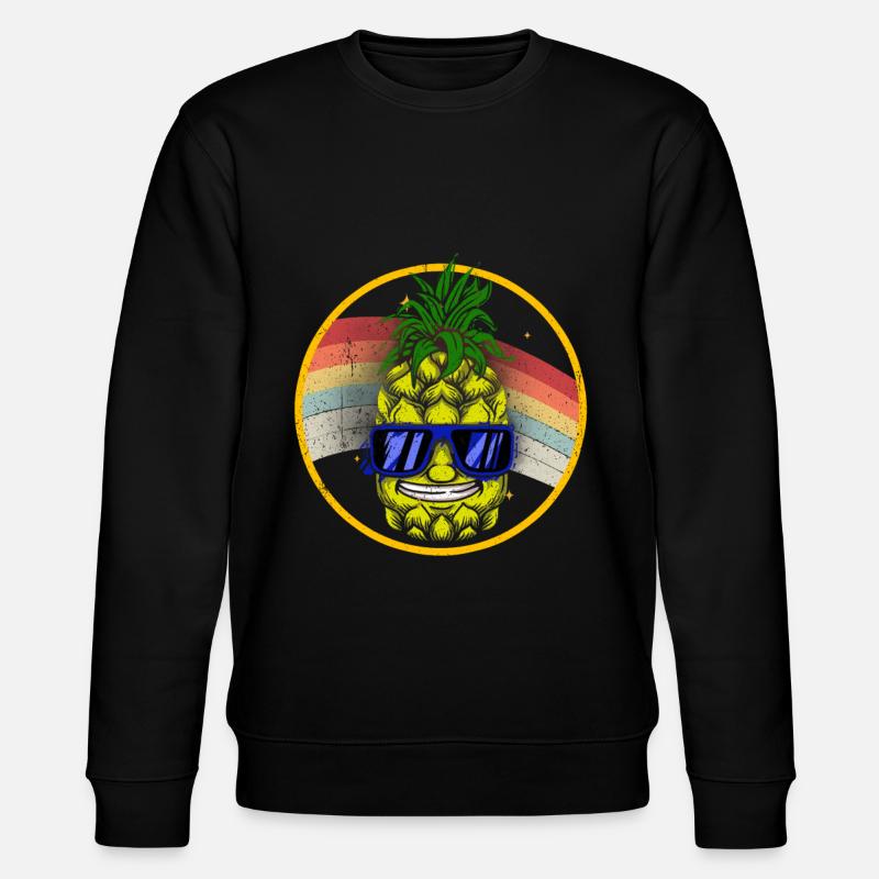 Ananas - Stanley/Stella Unisex Bio-Sweatshirt CHANGER  - Schwarz