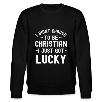 Christen Religion Evangelisch Bibel Jesus Kirche - Stanley/Stella Unisex Bio-Sweatshirt CHANGER  - Schwarz - Vorne - Nik (191cm) & Marisol (170cm)