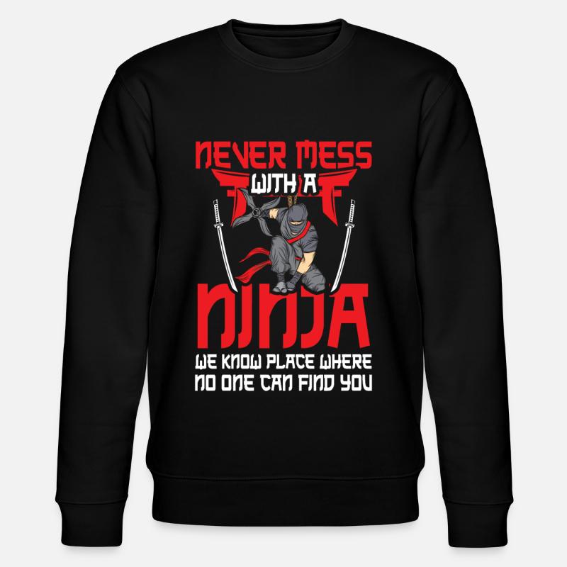 Ninja - Stanley/Stella Unisex Bio-Sweatshirt CHANGER  - Schwarz
