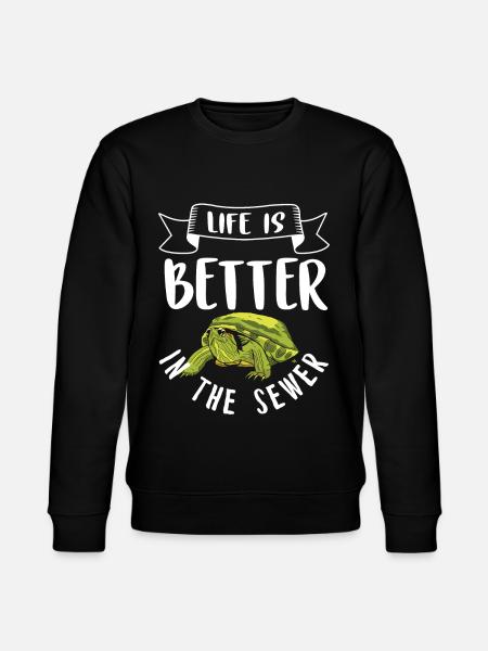 Turtle - Stanley/Stella CHANGER Unisex Organic Sweatshirt - black