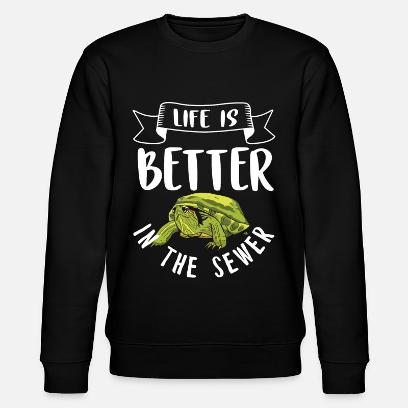 Turtle - Stanley/Stella CHANGER Unisex Organic Sweatshirt - black