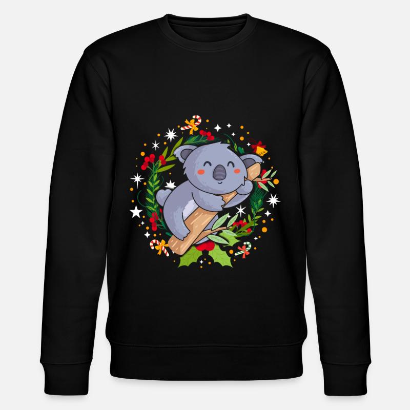 Pull de Noël moche Koala - Sweat bio CHANGER Stanley/Stella Unisexe - noir