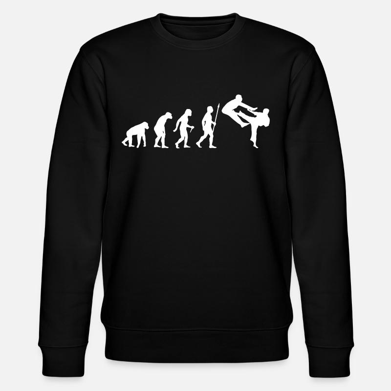 FUNNY KARATE EVOLUTION - Stanley/Stella CHANGER Unisex Organic Sweatshirt - black