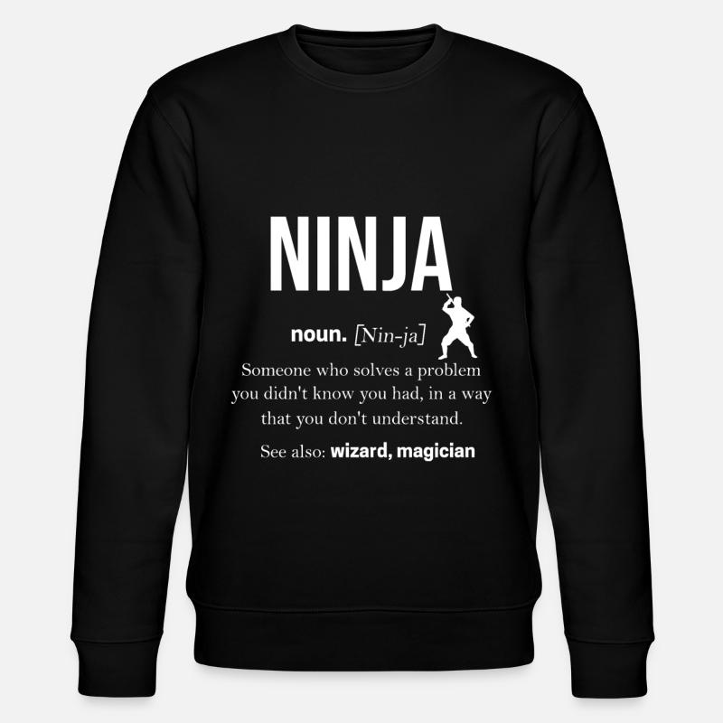 Ninja - Stanley/Stella Unisex Bio-Sweatshirt CHANGER  - Schwarz