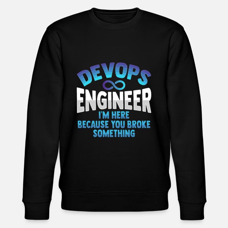 Sys-Admin Developer Devops Engineer - Stanley/Stella CHANGER Unisex Organic Sweatshirt - black