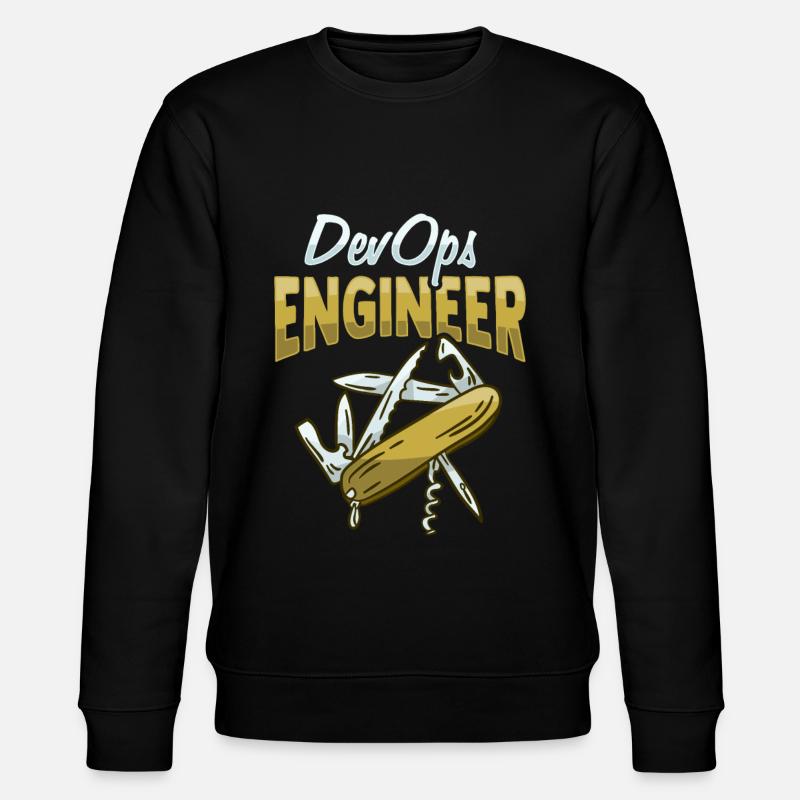 Sys-Admin Entwickler Devops-Ingenieur - Stanley/Stella Unisex Bio-Sweatshirt CHANGER  - Schwarz