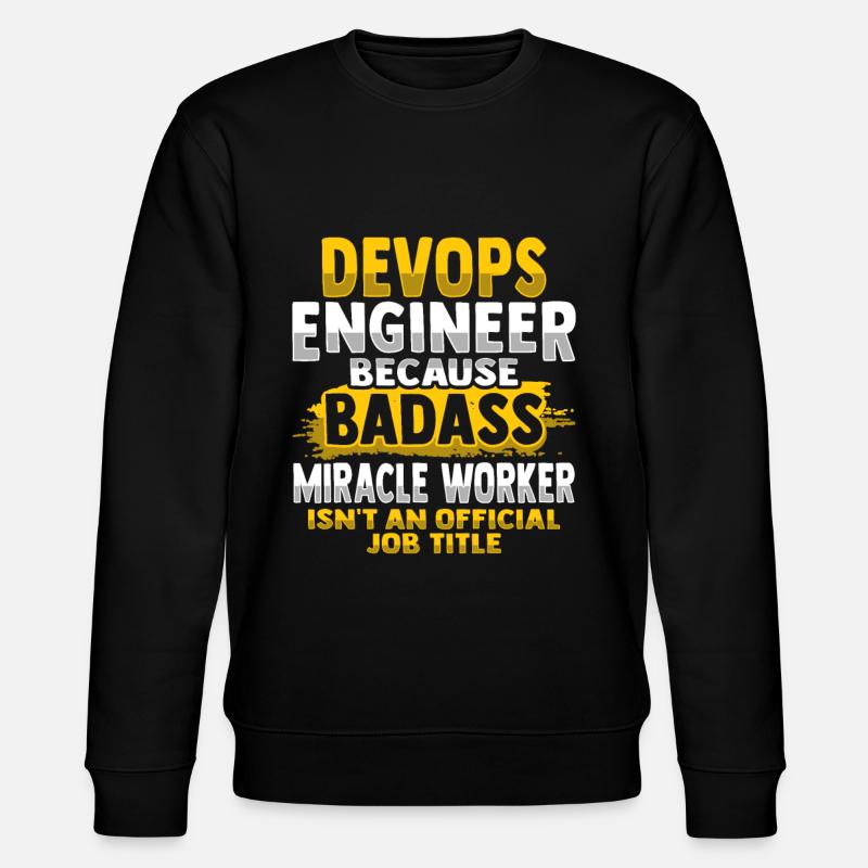 Devops Sys-Admin Developer - Stanley/Stella CHANGER Unisex Organic Sweatshirt - black