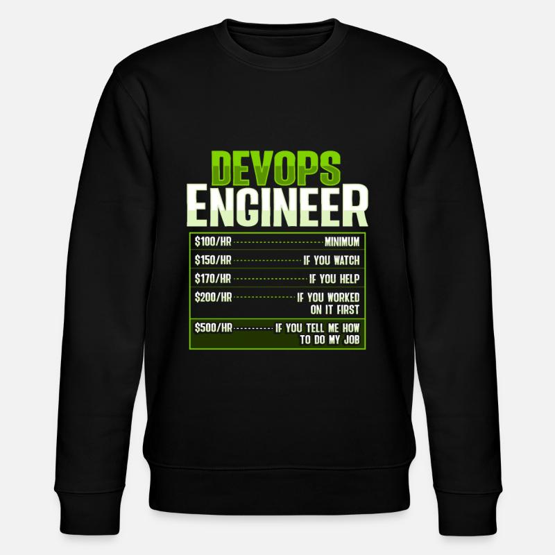 Devops Sys-Admin Entwickler - Stanley/Stella Unisex Bio-Sweatshirt CHANGER  - Schwarz