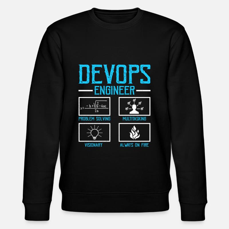 Devops Sys-Admin Developer - Stanley/Stella CHANGER Unisex Organic Sweatshirt - black
