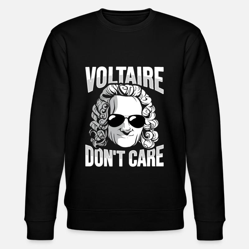 Voltaire Don't Care Design - Stanley/Stella CHANGER Unisex Organic Sweatshirt - black