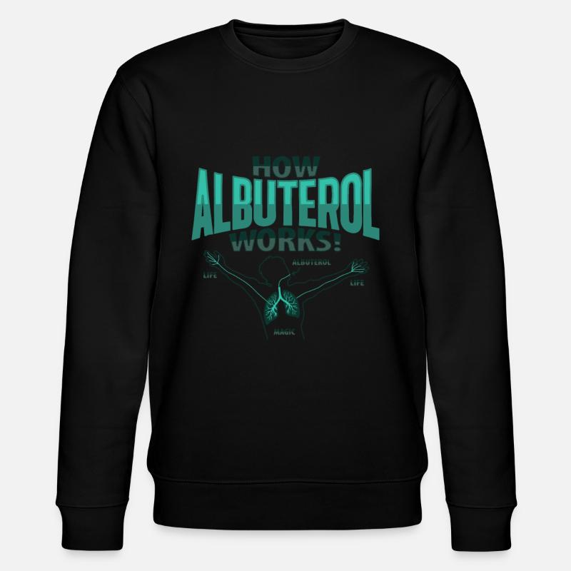 Albuterol Asthma Astmatiker - Stanley/Stella Unisex Bio-Sweatshirt CHANGER  - Schwarz