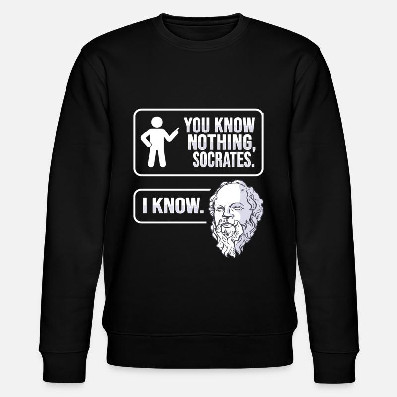 Socrates Philosophie - Stanley/Stella Unisex Bio-Sweatshirt CHANGER - Schwarz