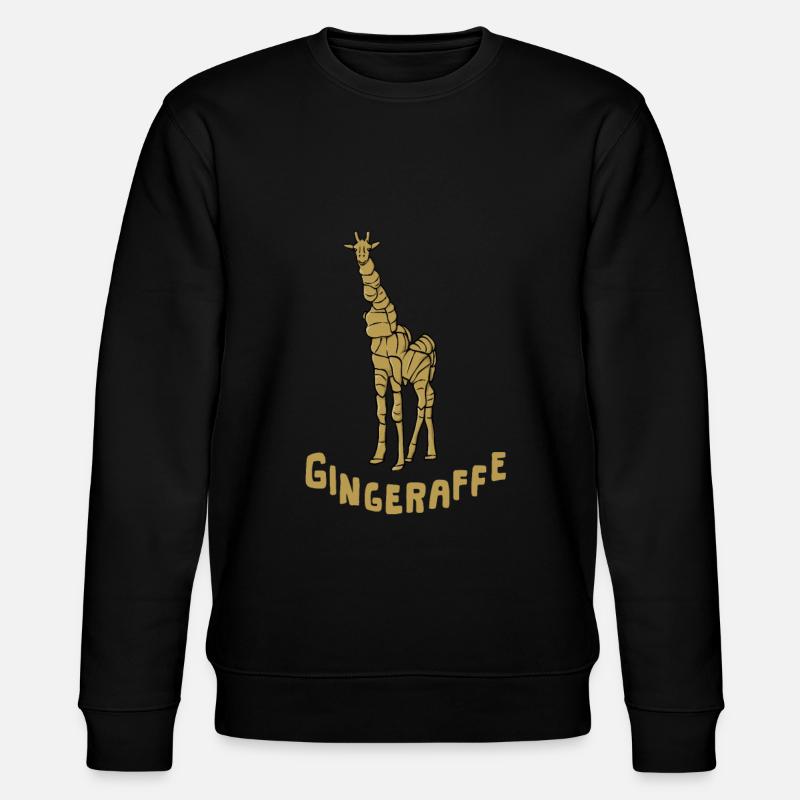 Tiere Ingwer "gingeraffer" Giraffe - Stanley/Stella Unisex Bio-Sweatshirt CHANGER  - Schwarz